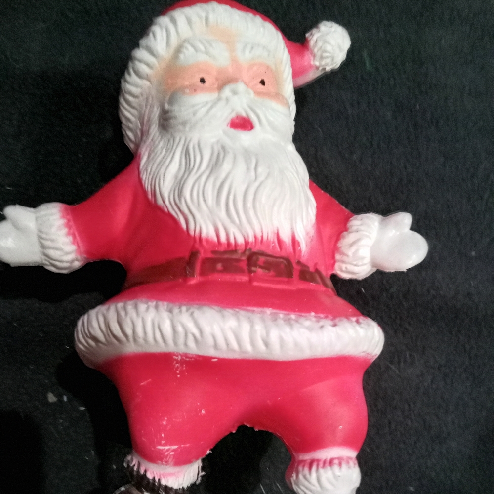 ANTIQUE PLASTIC SANTA CLAUS - CIRCA 1960 IN GREAT CONDITION.